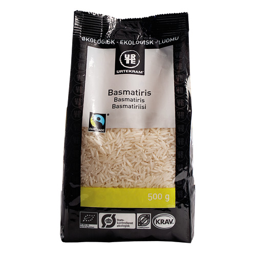 Se Basmati hvide Økologisk ris Himalaya FairTrade 500 gr hos Helsehelse.dk