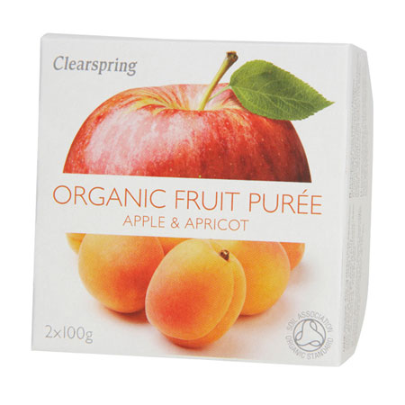 Frugtpuré Abrikos/æble økologisk fra Clearspring thumbnail