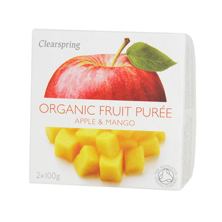 Frugtpuré Æble/mango økologisk fra Clearspring thumbnail