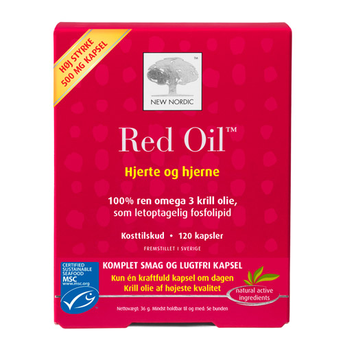 New Nordic Healthcare ApS Red Oil omega-3 krill olie 120 kap fra