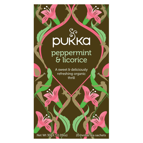 Peppermint & Licorice Økologisk 20 Br Fra Pukka