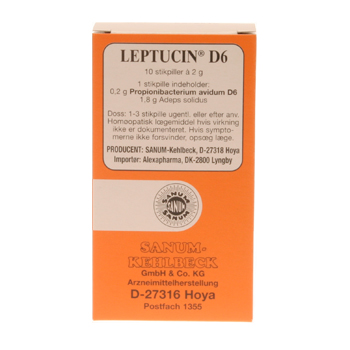 Billede af Leptucin D6 stikpiller 10 stk