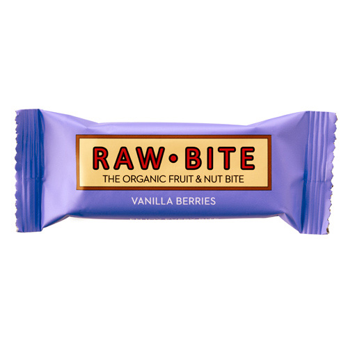 Rawbite Vanilla Berries - Laktose- og glutenfri frugt- og nøddebar Ø (50 g)