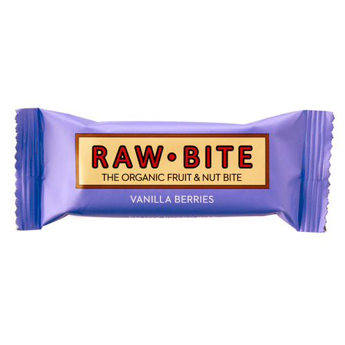 Rawbite Vanilla Berries - Laktose- og glutenfri frugt- og nøddebar Ø (50 g) thumbnail