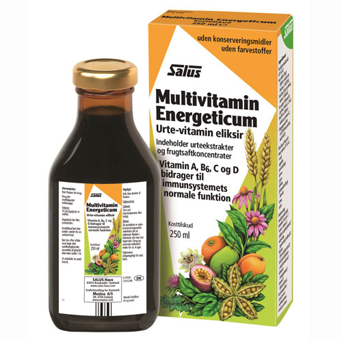 Multivitamin Energeticum Eliksir 250ml Fra Salus