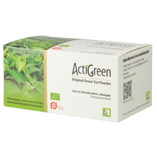 Grøn Tea Powder Økologisk 40 Br Fra Actigreen