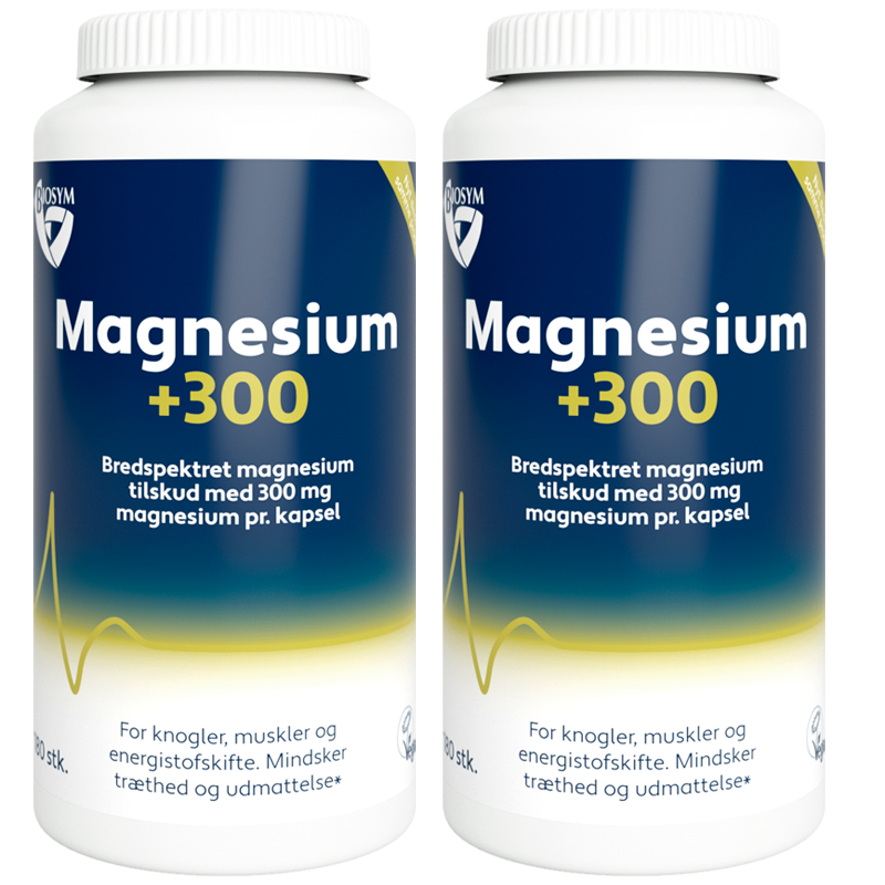 2 X Biosym Magnesium +300 (180 Kapsler)