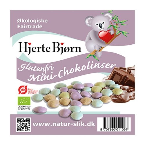 Chokolade Mini Linser Glutenfi Økologisk 100gr