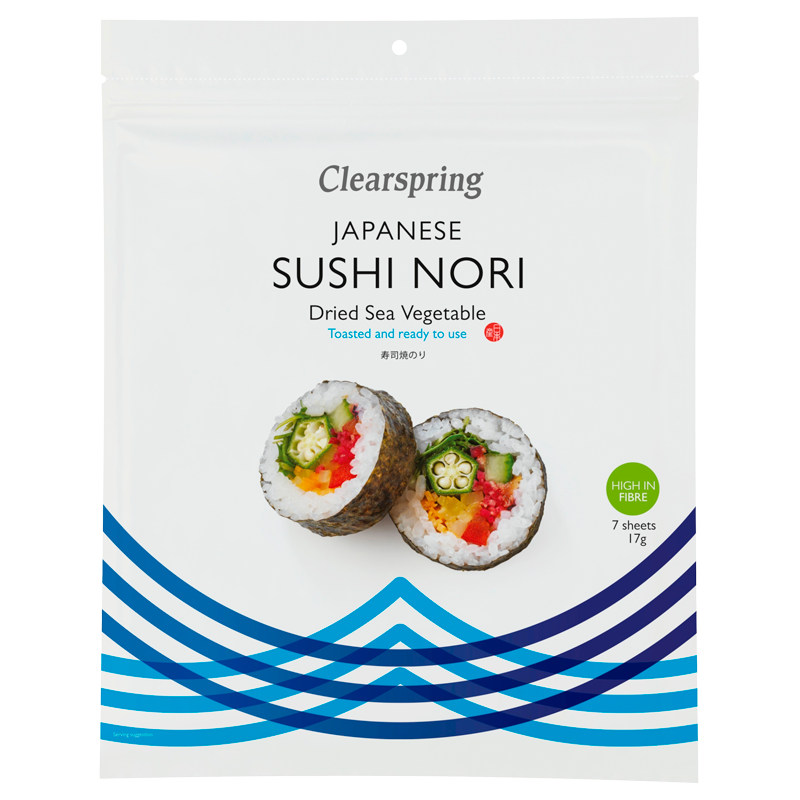 Nori Sushi Plader (perforeret) - Ristet 17gr Fra Clearspring