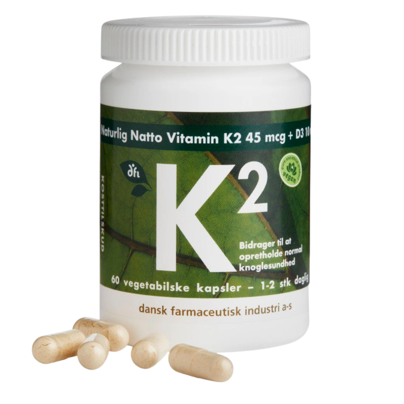 Grønne Vitaminer K2-Vitamin 45 Mcg + D3 60 Kap