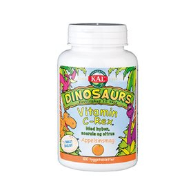 Dinosaurs Vitamin C-Rex Tygge Børn 100 Tab Fra Solaray