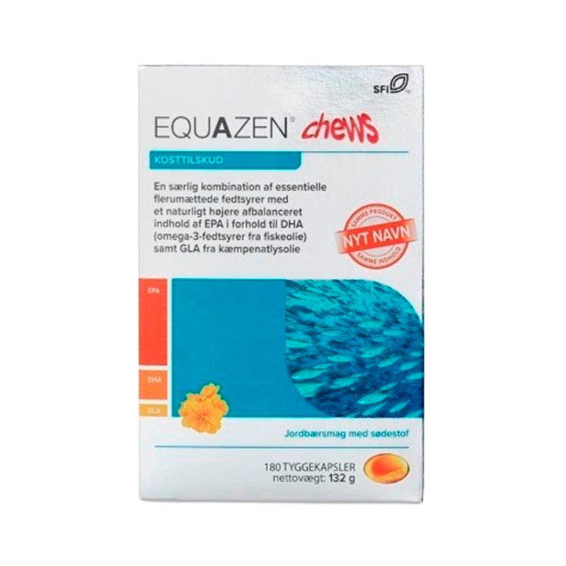 Equazen (eye Q) Chews Fiskeolie M. Jordbærsmag (180 Tyggekapsler)