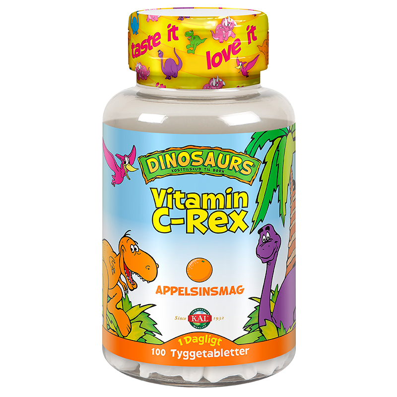 DinoSaurs vitamin C-rex tygge børn 100 tab fra Solaray thumbnail