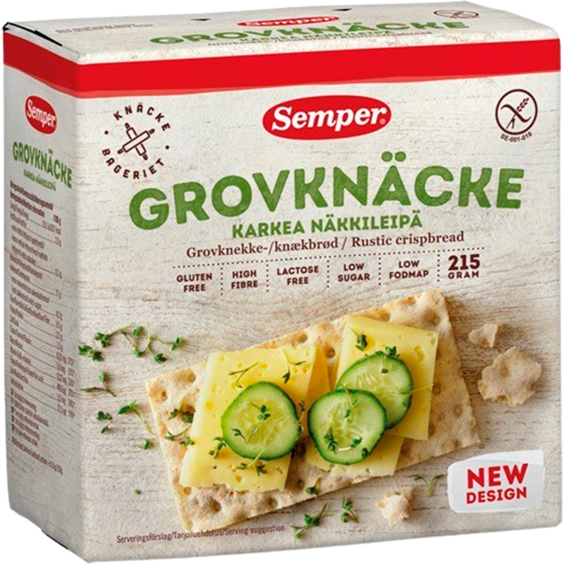 4: Knækbrød grov glutenfri 215gr Semper