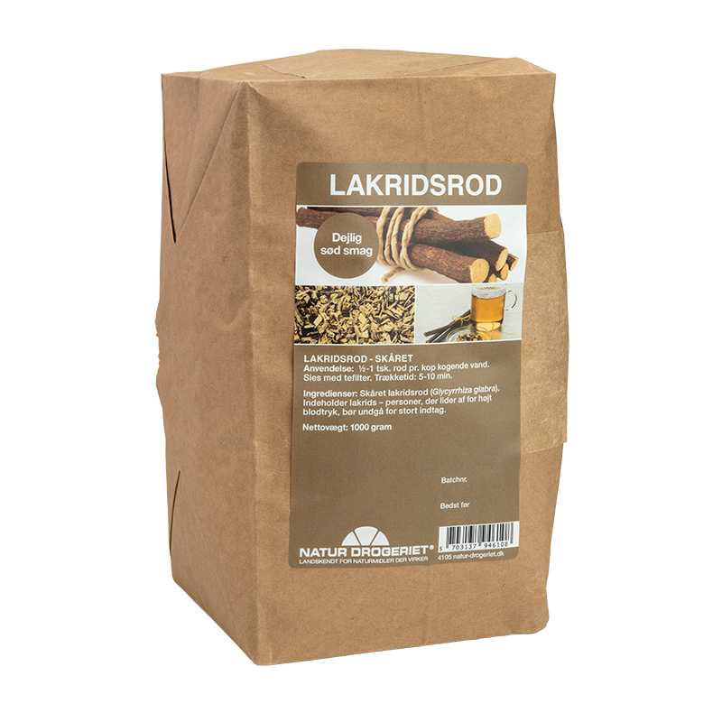 8: Lakridsrod skåret 1000 gr fra Naturdrogeriet