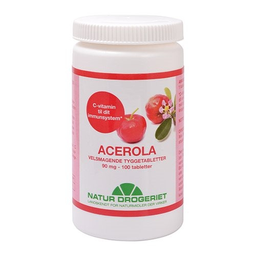 Billede af Acerola natural 90 mg 100tab fra Natur drogeriet