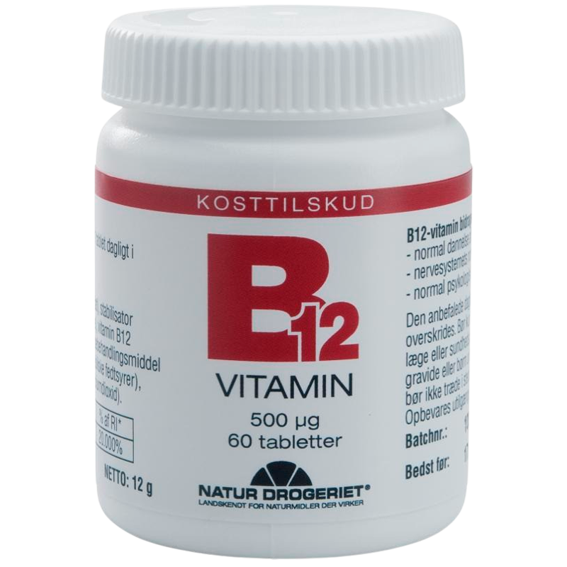 Billede af Natur Drogeriet B12 Vitamin 500 ug (60 tabletter)