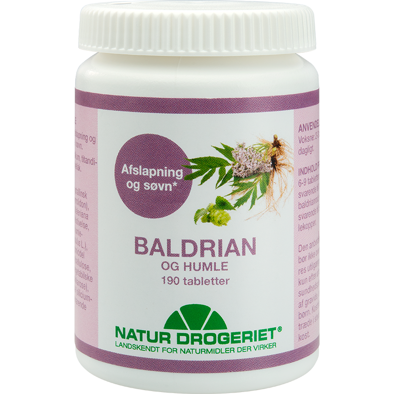 Baldrian & Humle 190 Tab. Fra Natur Drogeriet