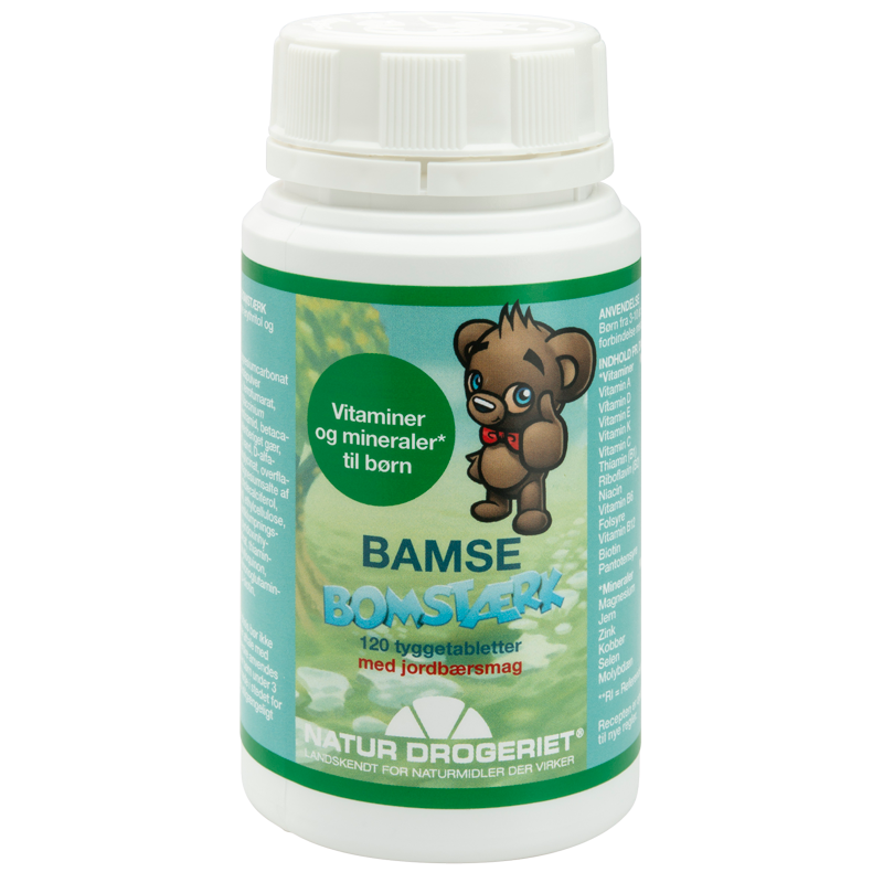 Bamse Bomstærk Børnevitamin/mineral 120stk