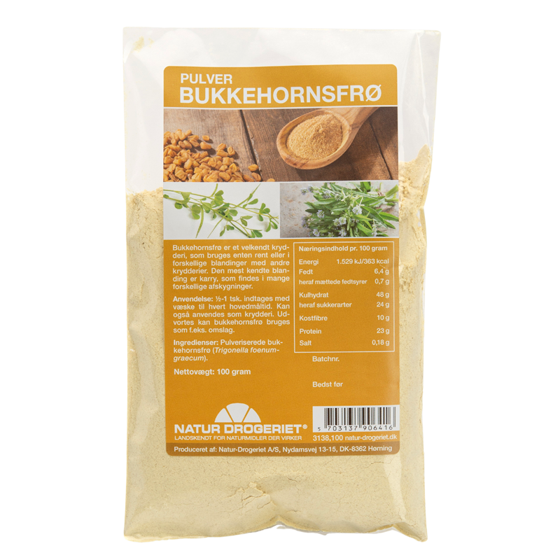 #3 - Bukkehornsfrø pulver 100 gr fra Naturdrogeriet