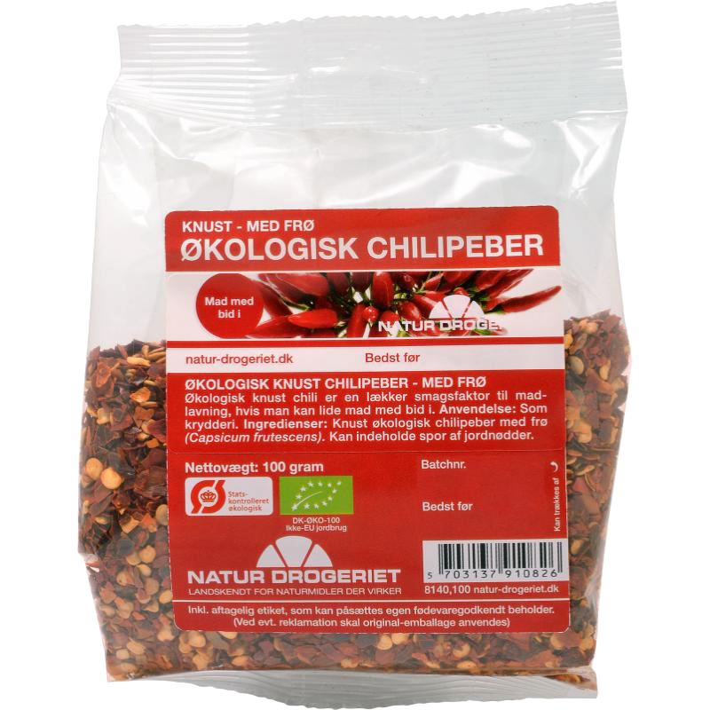 Chilipeber Knust Økologisk 100gr Fra Naturdrogeriet