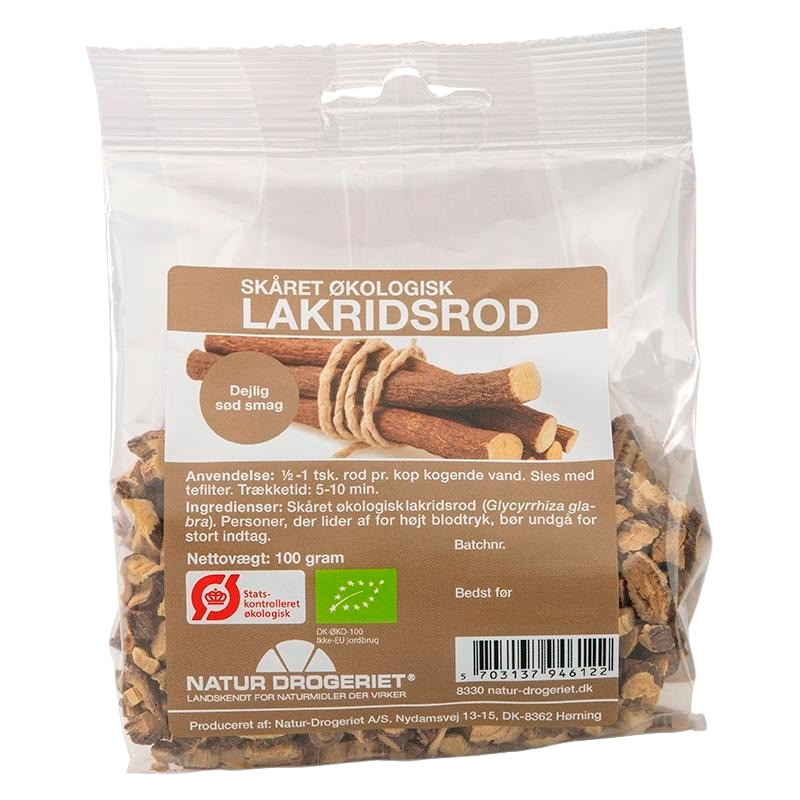 Lakridsrod Skåret Økologisk 100 Gr Fra Naturdrogeriet