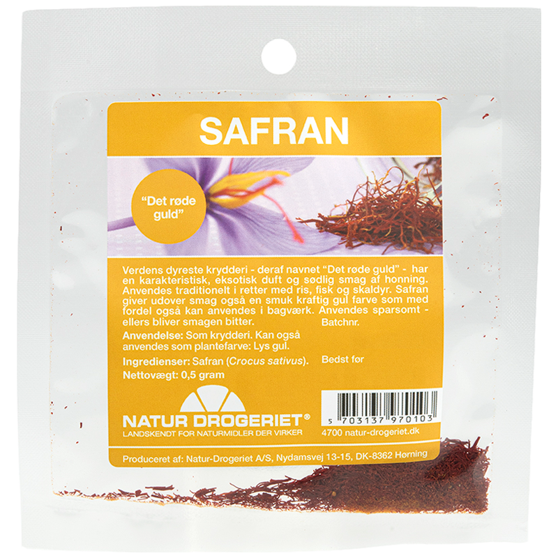 Safran ægte hel i pose 0,5 gr fra Naturdrogeriet thumbnail