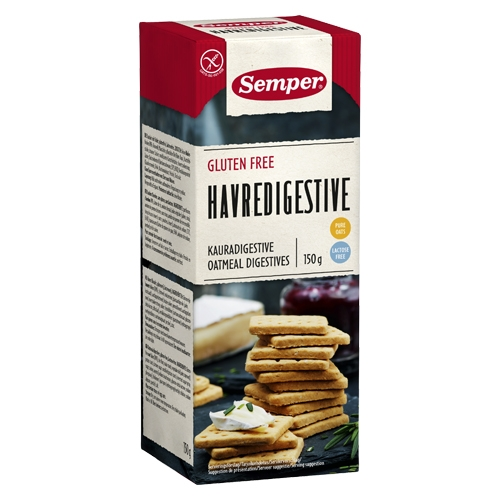 Digestive havre glutenfri 150gr Semper thumbnail