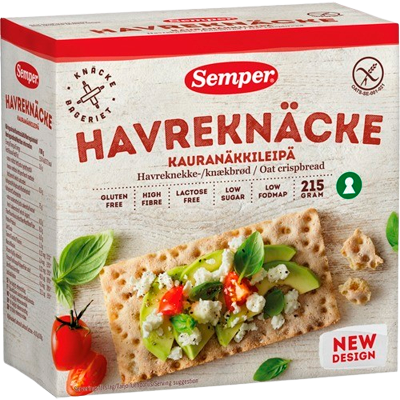 Knækbrød havre glutenfri 215gr Semper thumbnail