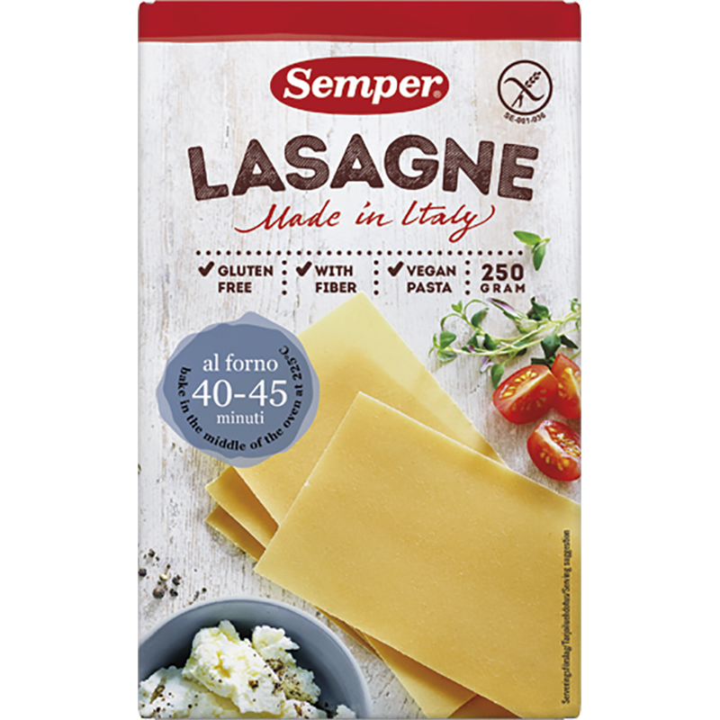 Lasagne glutenfri 250gr Semper thumbnail