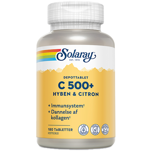 Se C500 + hyben og citron 180tab fra Solaray hos Helsehelse.dk