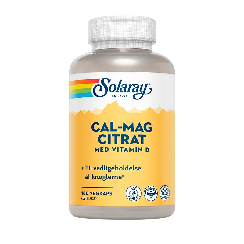 Calcium Magnesium Citrat m. d vitamin 180 kap fra Solaray thumbnail