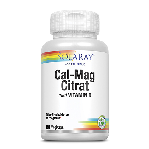 Calcium Magnesium Citrat Med D-Vit. 90 Kap Fra Solaray
