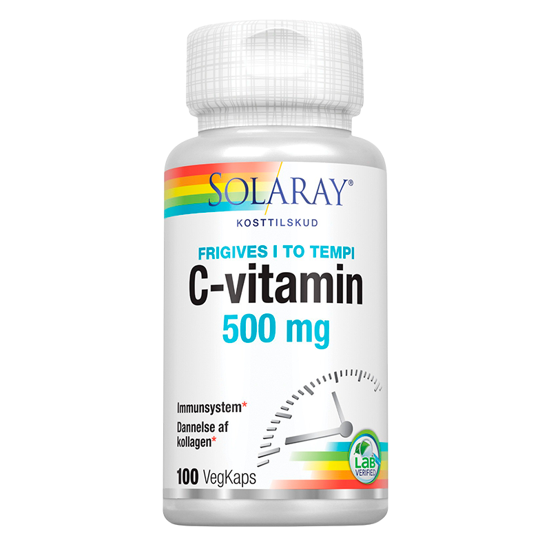 C-Vitamin 500 Mg 100 Kap Fra Solaray