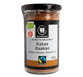 Kakao fair trade 10-12% økologisk fra Urtekram thumbnail