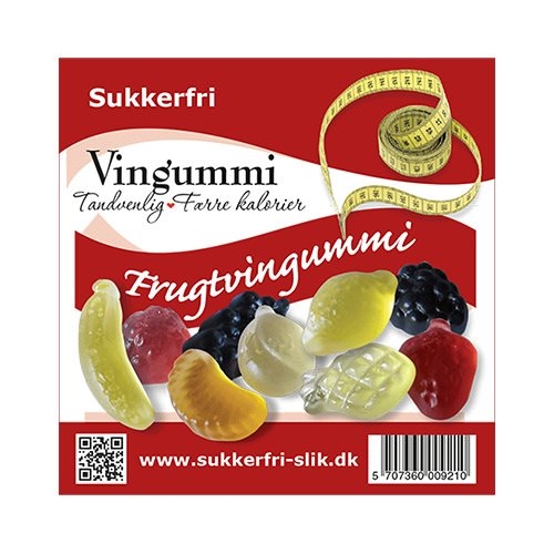 Frugtvingummi Sukkerfri 90gr